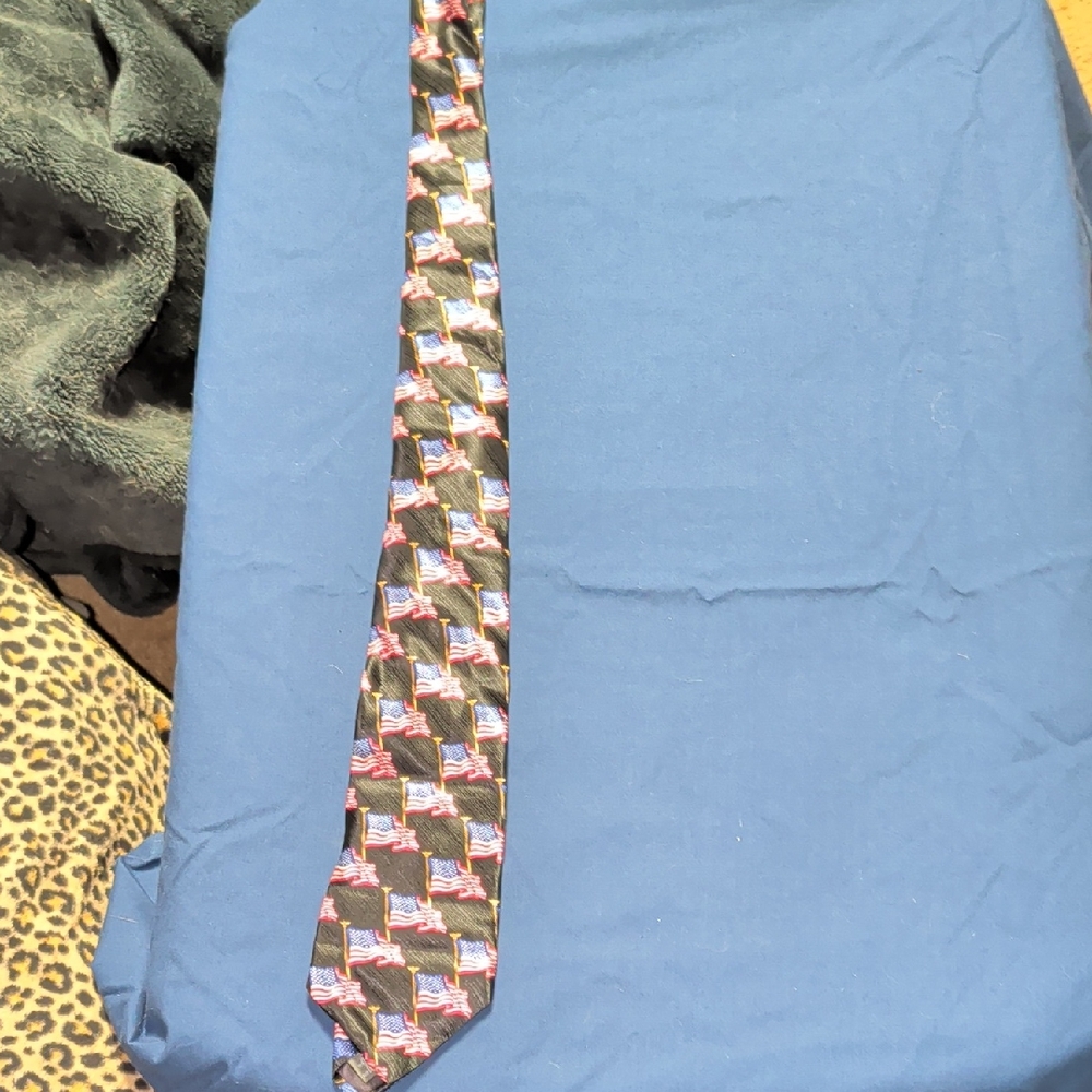 Elegant American Flag Men's Tie